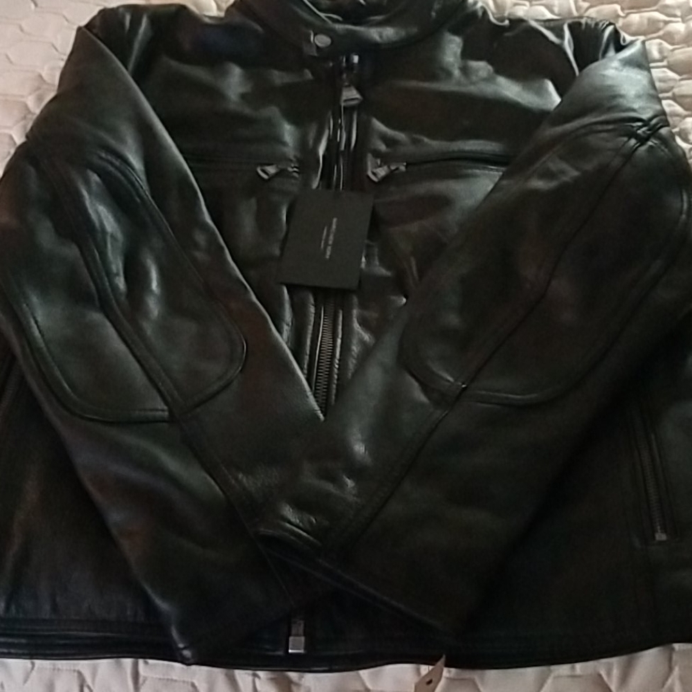 Leather Jacket ( Motorcycle Style )